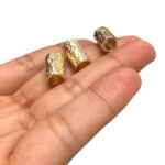 Entremeio Tubo Trabalhado 6x14mm Dourado - 1 Und - Imagem 3