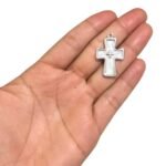 Pingente Cruz C/ Resina 21x33mm Níquel - 1 Und - Imagem 2