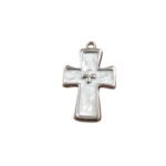 Pingente Cruz C/ Resina 21x33mm Níquel - 1 Und