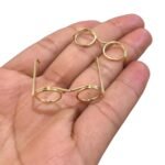Óculos Amigurumi 13x25x32mm Dourado - 1 Und - Imagem 4