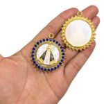 Pingente N. Sra Aparecida 43x48mm Dourado - 1 Und - Imagem 3