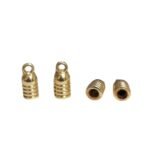 Terminal Colagem Trabalhado 10mm Dourado - 1 Und