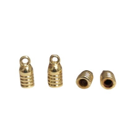 Terminal Colagem Trabalhado 10mm Dourado - 1 Und