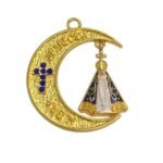 Pingente Lua C/ N. Sra Aparecida 48mm Dourado - 1 Und