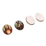 Aplique Religioso Oval 13x18mm Resina - 1 Und - Imagem 4