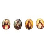 Aplique Religioso Oval 13x18mm Resina - 1 Und