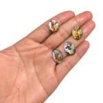 Aplique Religioso Oval 13x18mm Resina - 1 Und - Imagem 2