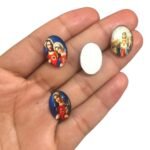 Aplique Religioso Oval 13x18mm Resina – 1 Und - Imagem 3