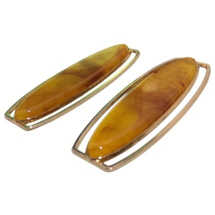 Entremeio C/ Resina 27x69mm Dourado - 1 Und