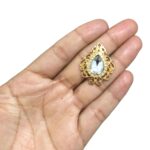 Chaton C/ Base Dourado 27x32mm Dourado - 1 Und - Imagem 5