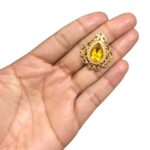 Chaton C/ Base Dourado 27x32mm Dourado - 1 Und - Imagem 6