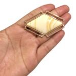 Fivela Losango C/ Resina  42x63mm Dourado - 1 Und - Imagem 2