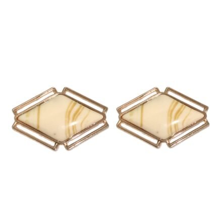 Fivela Losango C/ Resina  42x63mm Dourado - 1 Und