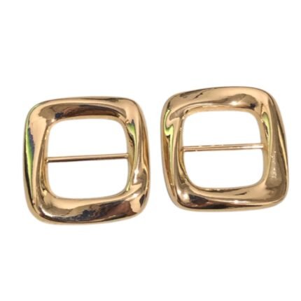 Fivela Quadrado 57mm Dourado - 1 Und