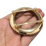 Fivela Redondo C/ Resina 60mm Dourado – 1 Und - Imagem 4