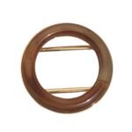 Fivela Redondo C/ Resina 60mm Dourado – 1 Und