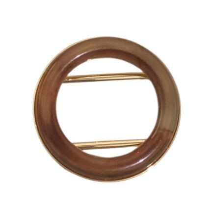 Fivela Redondo C/ Resina 60mm Dourado – 1 Und