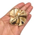 Fivela Disforme C/ Resina 55mm Dourado – 1 Und - Imagem 4