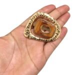 Fivela Disforme C/ Resina 49x54mm Dourado – 1 Und - Imagem 2