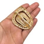 Fivela Disforme C/ Resina 49x54mm Dourado – 1 Und - Imagem 4