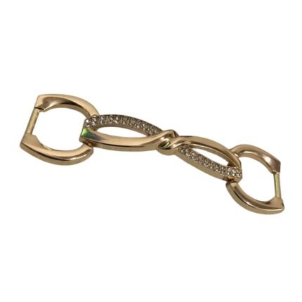 Fivela C/ Strass 7cm Dourado - 1 Und
