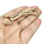 Fivela C/ Strass 7cm Dourado - 1 Und - Imagem 3