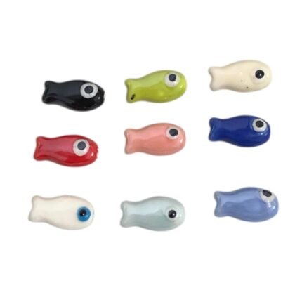 Entremeio Peixe 10x19mm Porcelana - 1 Und