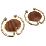 Fivela Redondo C/ Resina 50mm Dourado – 1 Und