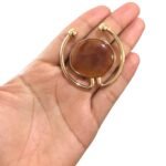 Fivela Redondo C/ Resina 50mm Dourado – 1 Und - Imagem 2