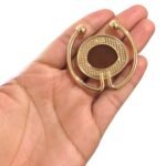 Fivela Redondo C/ Resina 50mm Dourado – 1 Und - Imagem 3