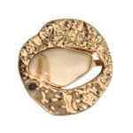Fivela Disforme C/ Resina 55mm Dourado – 1 Und