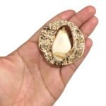 Fivela Disforme C/ Resina 55mm Dourado – 1 Und - Imagem 2