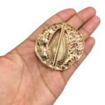 Fivela Disforme C/ Resina 55mm Dourado – 1 Und - Imagem 3
