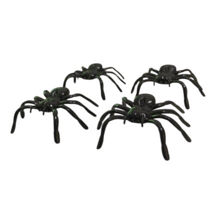 Mini Aranha 4x3,5cm Plástico – 4 Unds