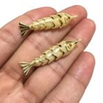 Pingente Peixe Articulado 38mm Dourado – 1 Und - Imagem 3