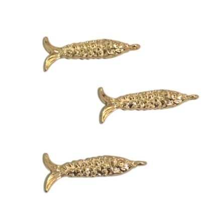 Pingente Peixe 30mm Dourado – 1 Und