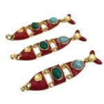 Pingente Peixe Articulado 56mm C/Resina Dourado – 1 Und - Imagem 3