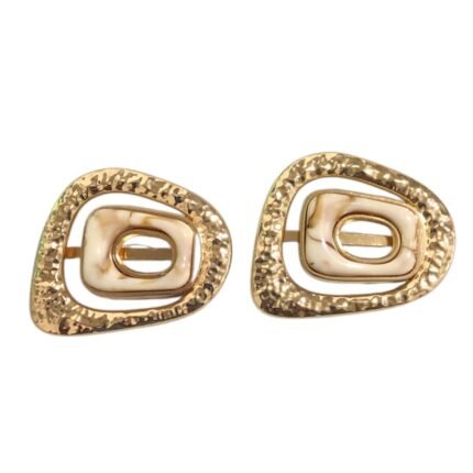 Fivela Disforme C/ Resina 49x54mm Dourado – 1 Und