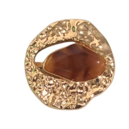 Fivela Disforme C/ Resina 55mm Dourado – 1 Und