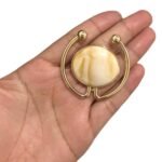 Fivela Redondo C/ Resina 50mm Dourado – 1 Und - Imagem 2