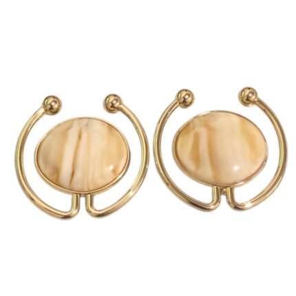Fivela Redondo C/ Resina 50mm Dourado – 1 Und