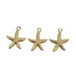 Pingente Estrela Do Mar 22mm Dourado - 1 Und