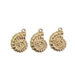 Pingente Caracol 22mm Dourado - 1 Und