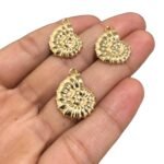 Pingente Caracol 22mm Dourado - 1 Und - Imagem 3