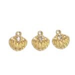 Pingente Concha Do Mar C/ Strass 16mm Dourado - 1 Und - Imagem 3