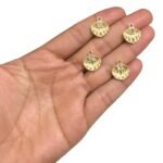 Pingente Concha Do Mar C/ Strass 16mm Dourado - 1 Und - Imagem 2