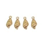 Pingente Concha Do Mar 8x19mm Dourado - 1 Und - Imagem 3