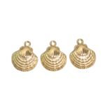 Pingente Concha Do Mar 18mm Dourado - 1 Und