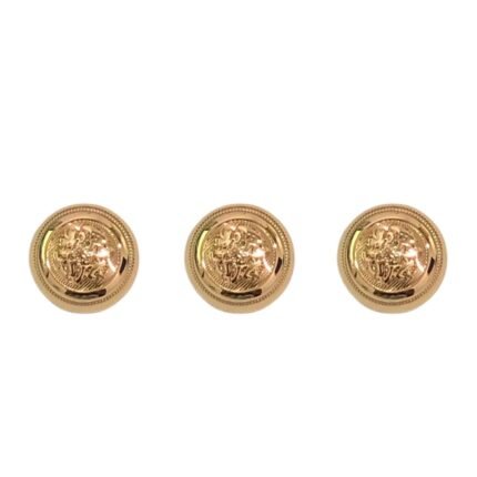 Botão Redondo Trabalhado 23mm Dourado - 1 Und