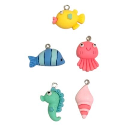 Pingente Infantil Bichos Marítimo Resina - 1 Und